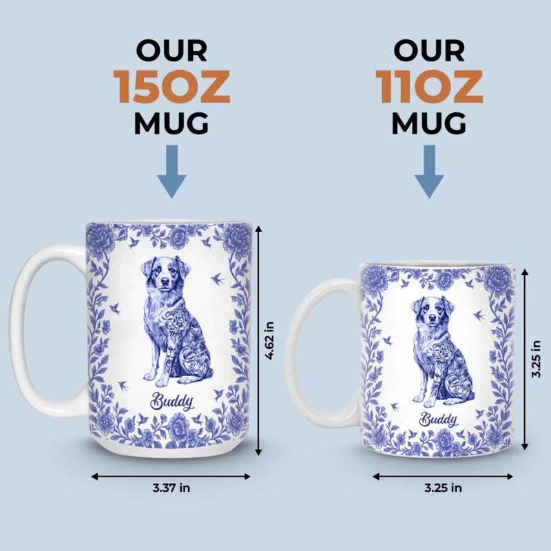 Custom Name Floral Dog Lover Gifts - Personalized Mugs