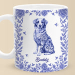 Custom Name Floral Dog Lover Gifts - Personalized Mugs
