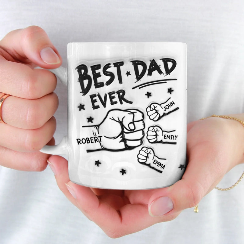 My Team, My Pride, My Kids - Family Personalized Custom 3D Inflated Effect Printed Mug - Father's Day, Gift For Dad, Grandpa