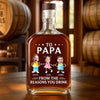 Custom Photo Cheers To The Chaos You Created - Family Personalized Custom Whiskey Bottle - Father's Day, Gift For Dad, Grandpa