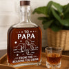 Custom Liquor Decanter - Personalized Father's Day Birthday Gifts For Dad, Grandpa - Drink Because We Exist