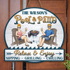 Patio Life Is Best Life - Couple Personalized Custom Shaped Home Decor Wood Sign - Gift For Husband Wife, Anniversary