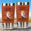 You’re My Always And Forever - Couple Personalized Custom Printed Leather Tumbler - Gift For Husband Wife, Anniversary