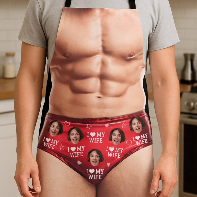 Custom Photo Still Hot, Especially In The Kitchen - Couple Personalized Custom Apron - Gift For Husband Wife, Anniversary