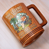 The Legend Has Retried - Personalized Custom Wooden Mug - Appreciation, Retirement Gift For Coworkers, Work Friends, Colleagues
