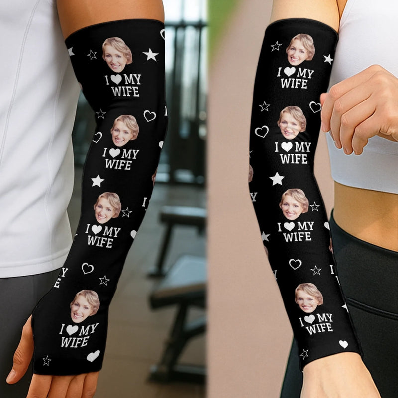 Custom Photo Property Of My Wife - Couple  Personalized Custom Tattoo Arm Sleeve - Summer Vacation Gift For Husband Wife, Anniversary