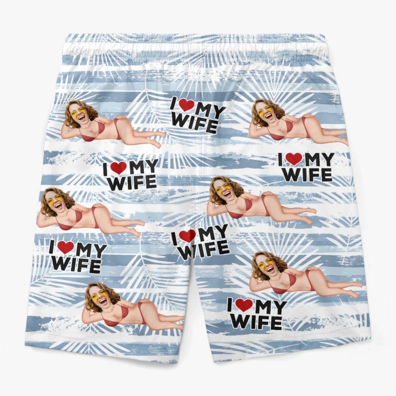 Custom Photo Tropical Hawaiian Aloha Men Beach Shorts - Summer Vacation And Travel Gifts For Husband And Wife, Him And Her -  I Love My Destiny