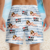 Custom Photo Tropical Hawaiian Aloha Men Beach Shorts - Summer Vacation And Travel Gifts For Husband And Wife, Him And Her -  I Love My Destiny