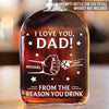 Paws Down, You’re The Best - Dog & Cat Personalized Custom Whiskey Bottle - Father's Day,  Gift For Dad, Pet Owners, Pet Lovers