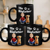 The Dogfather - Dog Personalized Custom Black Mug - Father's Day,  Gift For Dad, Pet Owners, Pet Lovers