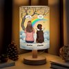 Your Pawprints Are Forever On My Heart - Memorial Personalized Custom Linen Bedside Table Lamp - Sympathy Gift For Pet Owners, Pet Lovers