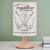 Together Forever - Couple Personalized Custom Linen Bedside Table Lamp - Gift For Husband Wife, Anniversary