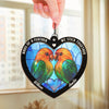 Lovebirds For Life - Couple Personalized Window Hanging Suncatcher Ornament - Gift For Husband Wife, Anniversary