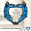 The Leash Is Empty, But My Heart Is Full - Memorial Personalized Window Hanging Suncatcher Ornament - Sympathy Gift For Pet Owners, Pet Lovers
