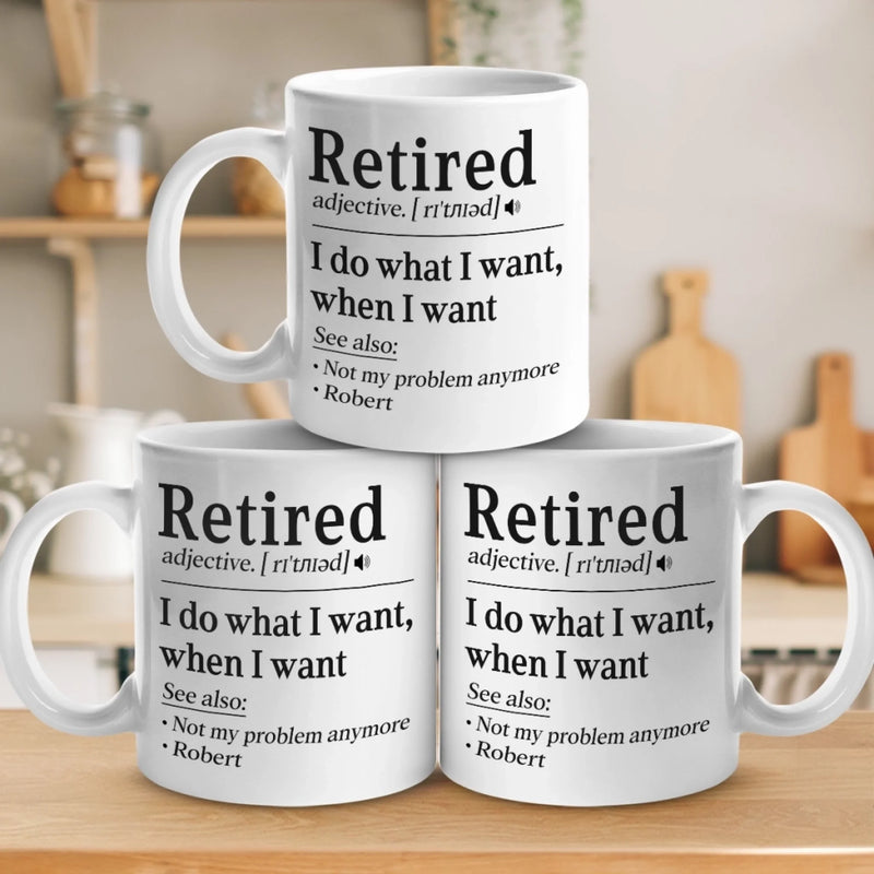 Not My Problem Anymore - Coworker Personalized Custom Mug - Appreciation, Retirement Gift For Coworkers, Work Friends, Colleagues