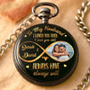 Custom Photo My Favorite Addiction - Couple Personalized Custom Pocket Watch - Gift For Husband Wife, Anniversary