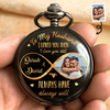 Custom Photo My Favorite Addiction - Couple Personalized Custom Pocket Watch - Gift For Husband Wife, Anniversary