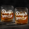 Daddy's Sippy Cup - Family Whiskey Glass - Gift For Dad, Grandpa