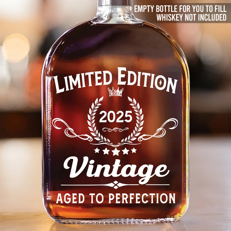 Cheers To The Best Partner In Time - Couple Personalized Custom Whiskey Bottle - Birthday, Anniversary Gift For Husband