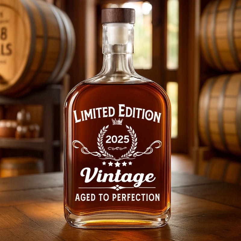 Cheers To The Best Partner In Time - Couple Personalized Custom Whiskey Bottle - Birthday, Anniversary Gift For Husband