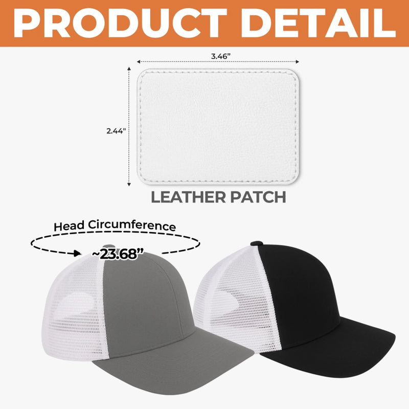 Papa Knows Best - Family Personalized Custom Leather Patch Mesh Cap - 4th Of July, Gift For Dad, Grandpa