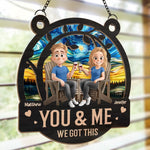 Custom Name You & Me Couple Gifts - Personalized Suncatcher Ornament