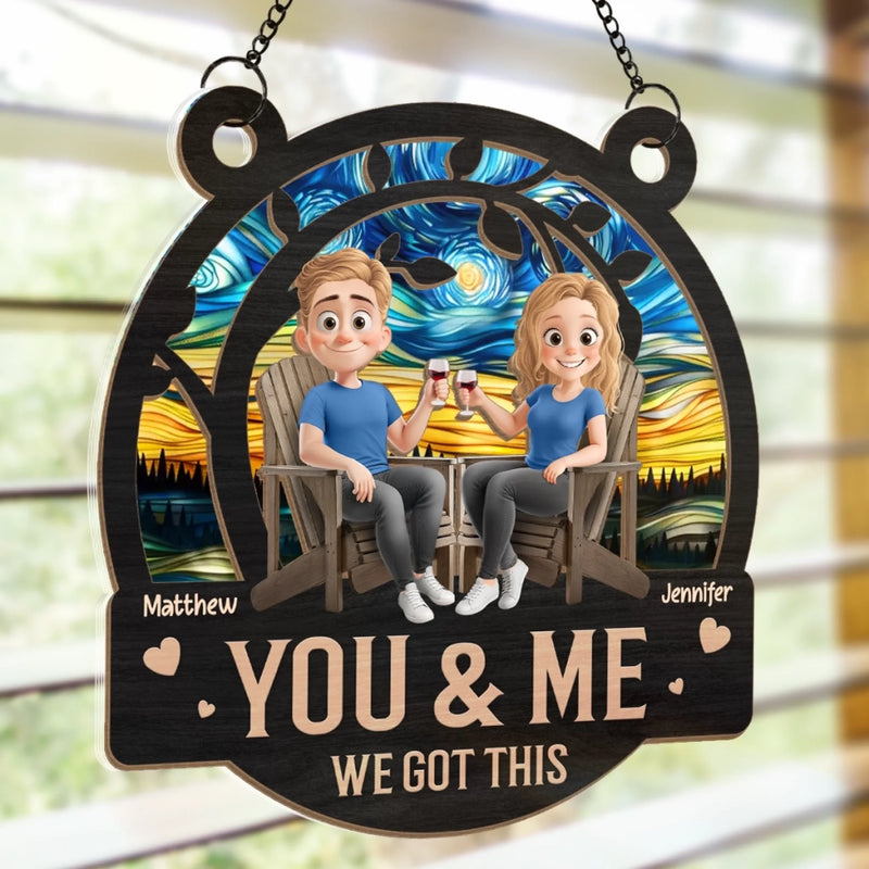 Still Together, Still Strong - Couple Personalized Window Hanging Suncatcher Ornament - Gift For Husband Wife, Anniversary