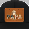 Papa Of Legends - Family Personalized Custom Leather Patch Mesh Cap - 4th Of July, Gift For Dad, Grandpa