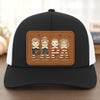 Papa Of Legends - Family Personalized Custom Leather Patch Mesh Cap - 4th Of July, Gift For Dad, Grandpa