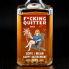 Outta Here And Loving It - Coworker Personalized Custom Glass Whiskey Bottle - Appreciation, Retirement Gift For Coworkers, Work Friends, Colleagues