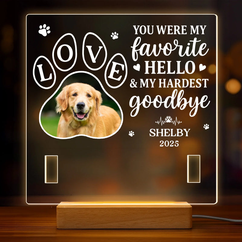 Custom Photo  Loved Beyond Words - Memorial Personalized Custom Pet Loss Memorial Light - Sympathy Gift For Pet Owners, Pet Lovers