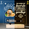 Custom Photo  Loved Beyond Words - Memorial Personalized Custom Pet Loss Memorial Light - Sympathy Gift For Pet Owners, Pet Lovers