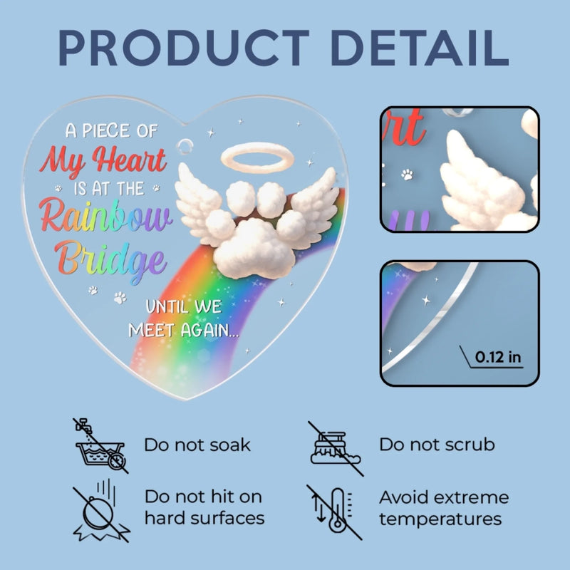 Until The Next Cuddle, Run Free - Memorial Car Ornament - Sympathy Gift For Pet Owners, Pet Lovers