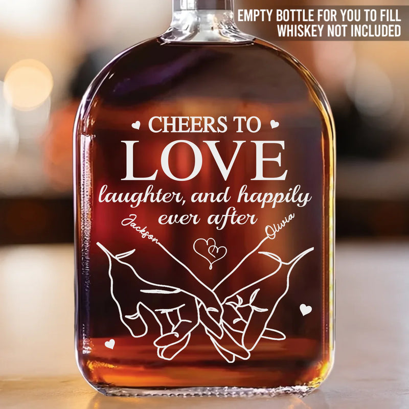 One Date, Countless Memories - Couple Personalized Custom Whiskey Bottle - Gift For Husband Wife, Anniversary