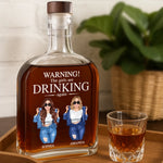 Custom Name Funny Girls Drinking Gifts for Women - Personalized Round Whiskey Bottle