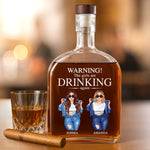 Custom Name Funny Girls Drinking Gifts for Women - Personalized Round Whiskey Bottle