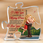 Custom Name Paris Couple Love Gifts - Personalized Shaped Acrylic Plaque