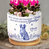 Home Decor Ceramic Plant Pot - Personalized Pet Memorial Gifts For Dogs - You Left Paw Prints On Our Hearts, Dog Memorial Gifts For Loss Of Dog, Pet Sympathy Gifts For Dogs
