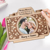 Custom Photo 2-Layered Wooden Plaque - Personalized Anniversary Wedding Gifts For Husband And Wife, Him And Her - Our Love Story Is My Favorite