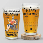 Custom Name Retirement Gifts for Men - Personalized Beer Glass
