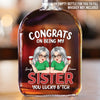 Custom Whiskey Bottle - Personalized Best Friend Birthday Gifts For Women - World’s Okayest Best Friend