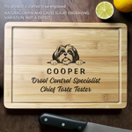Custom Name Dog Taste Tester Gifts for Dog Lovers - Personalized Cutting Board