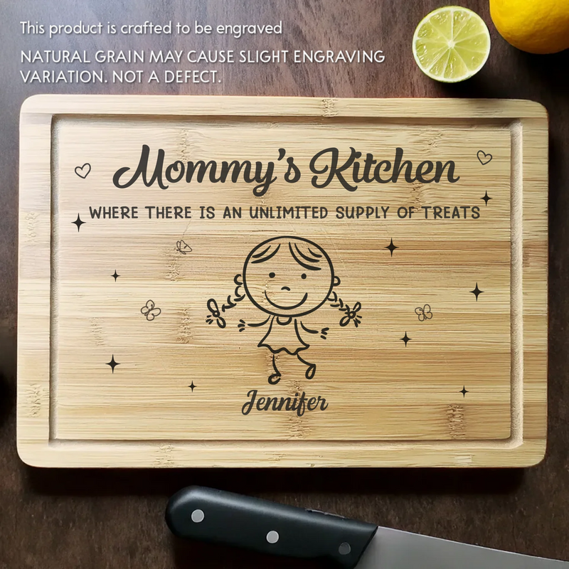 Grandma’s Kitchen, Where Love Bakes - Family Personalized Custom Engraved Wooden Cutting Board - Mother's Day, Gift For Mom, Grandma
