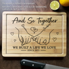 Whisking Through Life Together - Couple Personalized Custom Engraved Wooden Cutting Board - Gift For Husband Wife, Anniversary