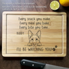 Love In Every Snack, Watch In Every Bite - Dog Personalized Custom Engraved Wooden Cutting Board - Gift For Pet Owners, Pet Lovers