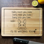 Custom Name Funny Dog Watching Gifts for Pet Lovers - Personalized Cutting Board