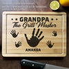 The Grill Master - Family Personalized Custom Engraved Wooden Cutting Board - Father's Day, Gift For Dad, Grandpa