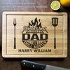 Grill Marks Made With Love - Family Personalized Custom Engraved Wooden Cutting Board - Father's Day, Gift For Dad, Grandpa