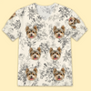 Custom Photo Puff Sleeve Shirt - Personalized Summer Vacation And Travel Gifts For Dog Cat Lovers, Dog Dad And Mom, Cat Owners - Pawsitive Vibes Only