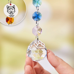 Custom Pet Memorial Gifts - Personalized Crystal Suncatcher with Charm